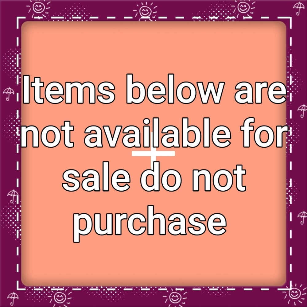 Items below this post are not available